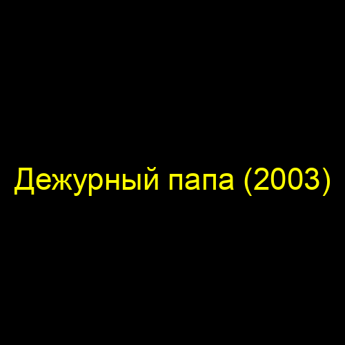 Дежурный папа (2003)