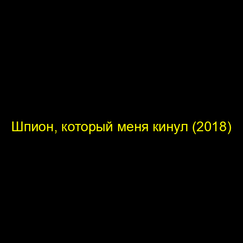 Шпион, который меня кинул (2018)
