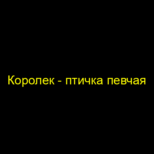 Королек - птичка певчая